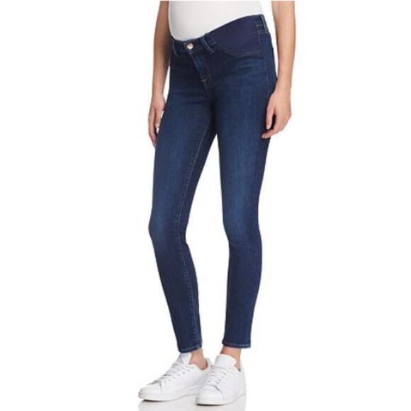J Brand Mama J Skinny Maternity Side Panel Jeans in Fleeting Wash - Picture 1 of 12